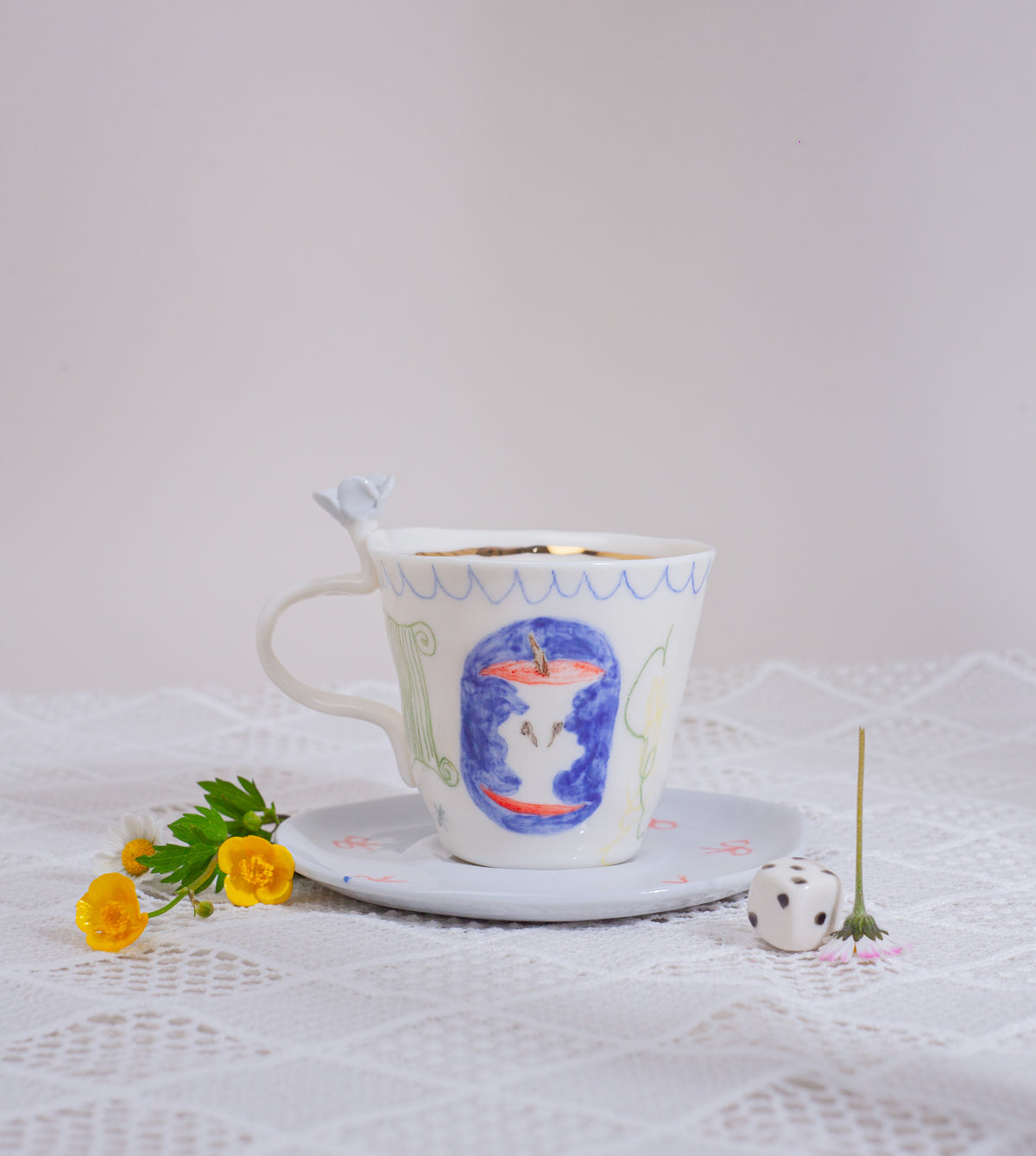 Blue tea set